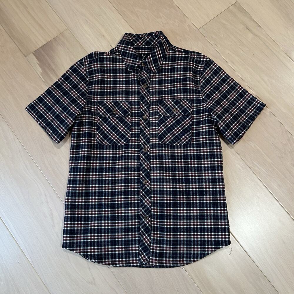 Kane & Unke Button Up Lined Over Shirt Short Sleeve Men’s Medium